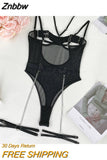 Znbbw Sensual Bodysuit Sexy Porn Body Lingerie Women Sissy Open Bra Costume Fetish Lace Tights Halter Black Sexy Teddy