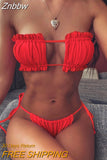 Znbbw Bikini Set Sexy Bikini 2023 Thong Biquini Push Up Swimsuit Women Micro Bikini Brazilian Bathing Suit Women Swimwear Swim