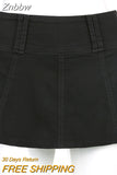 Znbbw Pastel Micro Skirts Low Rise Black Pocket Patchwork A-Line Skirt Aesthetic Outfit Punk Vintage Harajuku Streetwear Style