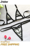 Znbbw bikini Sexy swimwear women swimsuit women biquini mini bikinis Bright patent leather Solid color Hollow out Triangle Thong