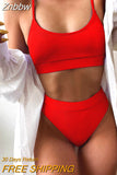 Znbbw Up Swimsuit Female Patchwork Swimwear For Women Bathing Suit High Waist Bikini Set Sport Wear Swimming Suit Sexy Bikini