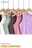 Znbbw Summer Fashion Women Sexy Slim Tops O-neck Sleeveless Double Nylon Ladies Good Quality Tank Tops 6 Colors