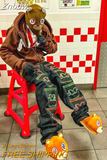 Znbbw Pants for Men Fall Guys Black Jeans Wide Leg Jeans Streetwear Retail/Wholesale Multi Pocket Cargo Jeans Loose Jeans Women