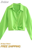 Znbbw ZBZA Skirts Womens 2023 Two Piece Set Linen Blend Cropped Women Shirt Draped Skirt Autumn Fashion Casual Dress Sets