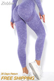 Znbbw Waist Peach Hip Seamless Leggings Women's Tight Sandwash Quick Dry Running Fitness Yoga Pants Size Extra Large