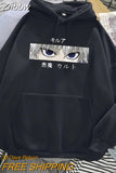 Znbbw Hunter X Hunter Hoodies Sweatshirt Killua Zoldyck Anime Manga Loose Hooded Sweatshirt Hoody Pullover men Clothes