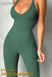 znbbw Summer Clubwear Bodycon Jumpsuits Women Romper Backless Ribbed Sleeveless Jumpsuit Female Black Grey Sexy Outfits Women