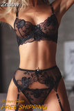 Znbbw Women Lingerie Set Lace Embroidery Push Up Bra Panties Sets Deep V Gather Top Sexy Underwear Set Bras Brassiere 914