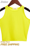 Znbbw 2023 New Women Sexy Cotton Crop Top Crop Bustier Multicolor Sleeveless Cropped Blusas Vest Tank Top Camisole 14 Colors