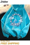 Znbbw Fall and Winter Hoodies Casual Style Fashion Letters and Landscape Prints Hot Sale Loose Fall and Winter Hoodies