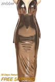 znbbw Spring Sexy Solid Cami Backless Bandage Bodycon Maxi Dresses Club Outfit For Women 2023 Party Long Dress Women Clothing
