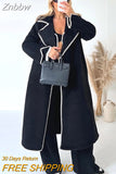 Znbbw Women's Fashion Thick Warm Woolen Coat Casual Loose Long Overcoat 2023 Autumn/Winter New Female Luxury Party Street Wear Outwear