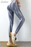 Znbbw Gradient Peach Yoga Pants High Waist Sport Leggings Rainbow Tie Dye Tights Gym Running Push Up Pants Booty Leggins