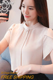 Znbbw Tops Women Short Sleeve Chiffon Blouse Shirt Blouse Women Blusas Mujer De Moda 2023 Verano Women Blouses Femme Top E771