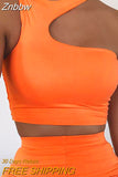 Znbbw Out Sexy Crop Off Shoulder Solid 2023 Skinny Sport Short Tops Women Tank Irregular Summer Tube Tops