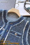 znbbw Summer Korean Style Casual O-neck Sleeveless Denim Vest Women's Fashion Street Style Blue Y2K Loose Single Breasted Coat