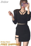 Znbbw Style Black Package Hip Skirts Irregular Hem Pencil Micro Mini Skirt Sexy Slim Women Party Skirts