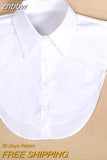 znbbw Ladies Blouse white fake collar turndown collar 2023 Fashion Elegant Women Fake Half Shirt Detachable Female Clothing