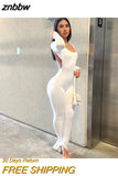 znbbw Summer Sexy Jumpsuit Women 2023 Backless Rompers Womens Jumpsuit White Green One Piece Outfits Bodycon Jumpsuits Female