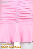 znbbw White Elegant 2 Two Piece Set For Women Solid Sleeveless Sexy Crop Tops And Mini Tennis Sports Skirts Outfit Festival Club