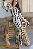 Znbbw Long Sleeve Bodycon Dress Women Sexy Cut Out Wave Knitted Maxi Dress Autumn Lady Christmas Party Evening Outfits