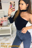 Znbbw Sexy Bodycon Bodysuit Long Sleeve Square winter spring solid bodycon casual long sleeve body Jumpsuits Women Body Top