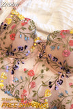 Znbbw Sexy Lingerie Fairy Floral Embroidery Padded Underwear Lace Set Woman 2 Pieces Erotic Luxury Fancy Outfits Intimate