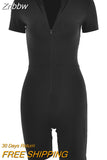 Znbbw Sculpting Playsuit Women Sexy Short Sleeve Waist Corset Rompers Jumpsuits Femme Zip Body-Shaping One Piece Outfits