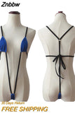 Znbbw bikini Sexy Sling V shape Hollow Lotion Open back Mini girl Beach swimwear women one piece swimsuit women monokini 914