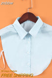 znbbw Ladies Blouse white fake collar turndown collar 2023 Fashion Elegant Women Fake Half Shirt Detachable Female Clothing