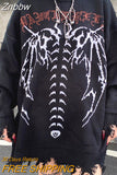 Znbbw Skeleton Print Goth Punk Sweaters Women Clothes Harajuku Oversized Tops 2023 Autumn Fashion Retro Grunge Pullover Streetwear