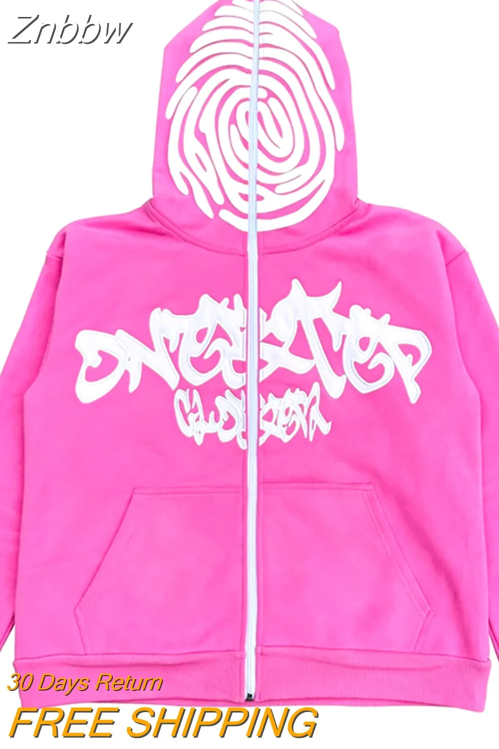 Znbbw Women's Halloween Casual Hooded Coat Long Sleeve Spider Web Print Zip Up Hoodie with Pockets - Image 14