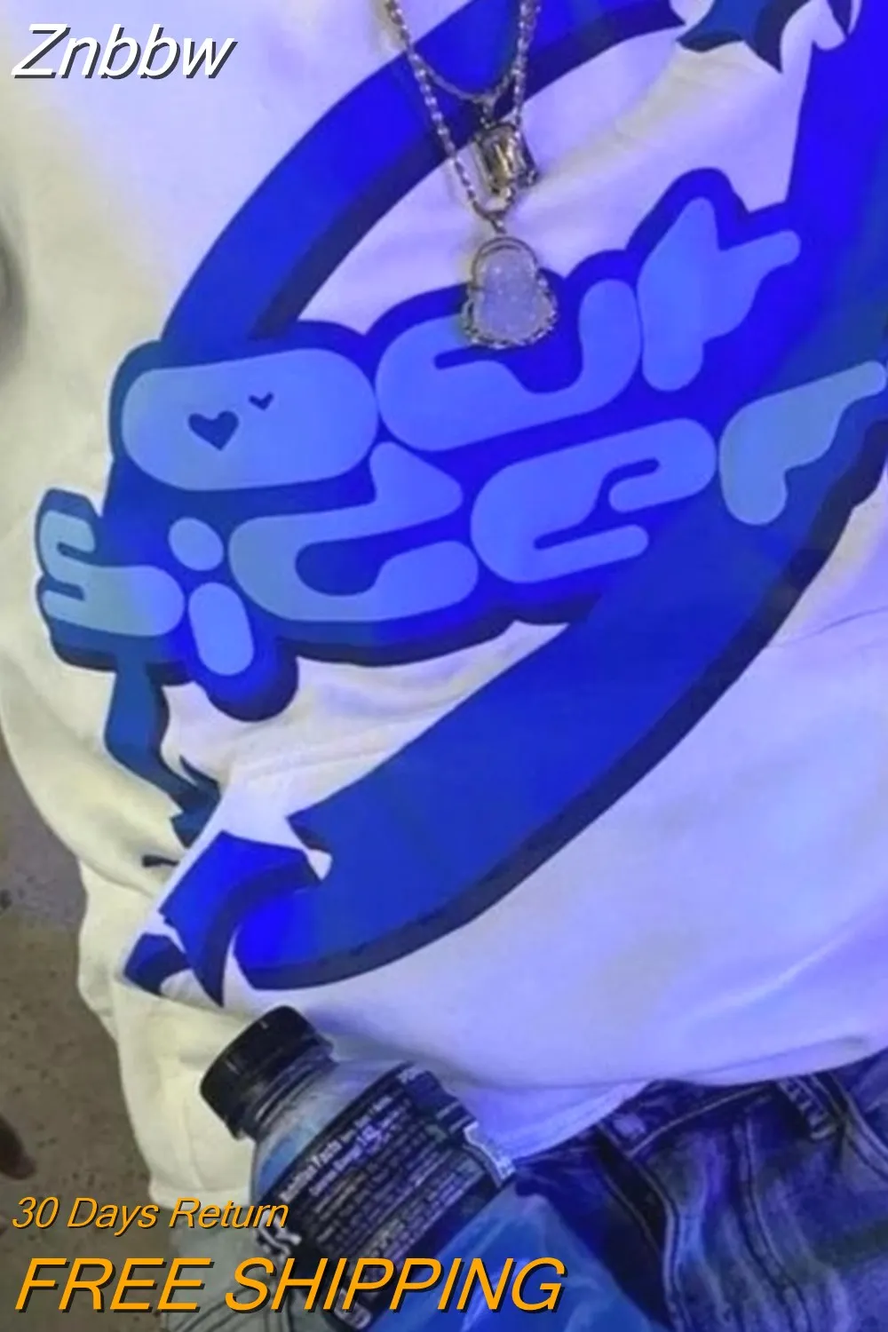 Znbbw Fashion Star Letter Printed Hoodies Punk Sweatshirt Vintage Loose Harajuku Grunge Men Tops Streetwear Tracksuit Men Pullover