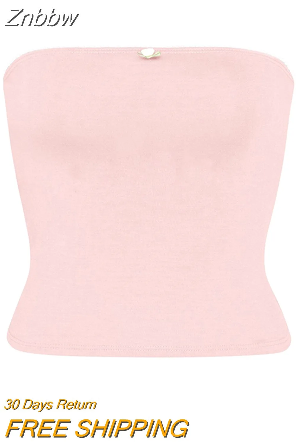 Znbbw Women Summer Kawaii Sleeveless Off Shoulder Knitted Tanks Tops Crop Tops Floral Fairycore Grunge 2000s Aesthetic T-shirts Tops - Image 3