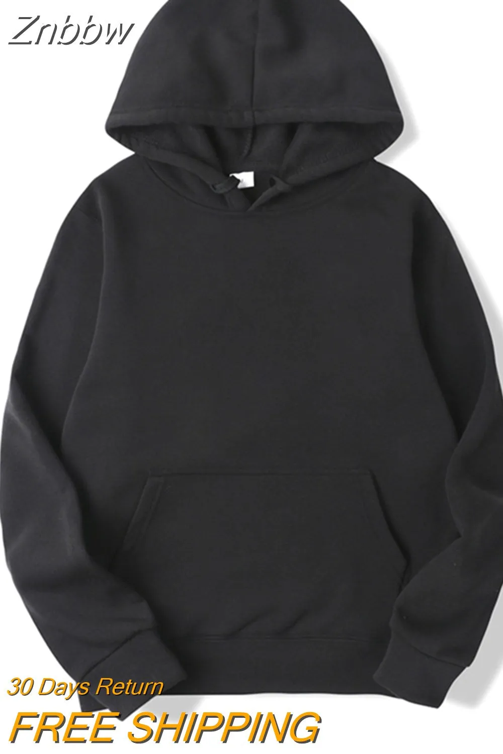 Znbbw ????????? velvet Black Hood Hoodies Ladies Long Sleeve Casual Hooded Sweatshirt Dress Pullover ?????????? women Sweatshirt - Image 4