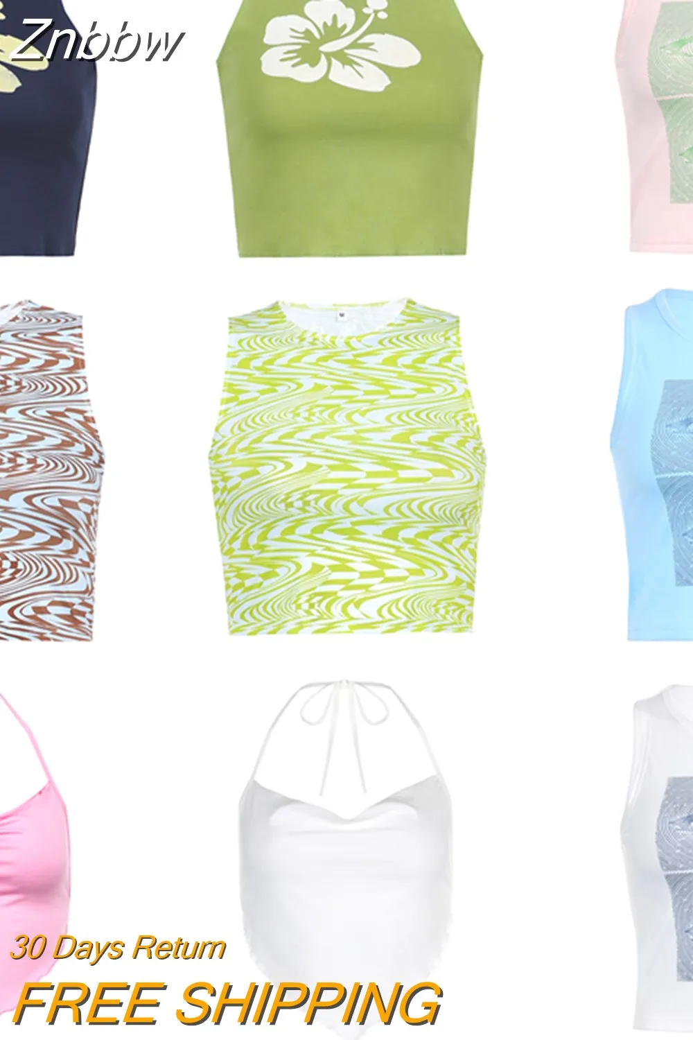 Znbbw New Women Sexy Crop Tops Summer Y2K Aesthetic Cute Corset Tank 90s Fashion Casual Sleeveless Body Blouse E-girl Cropped Top