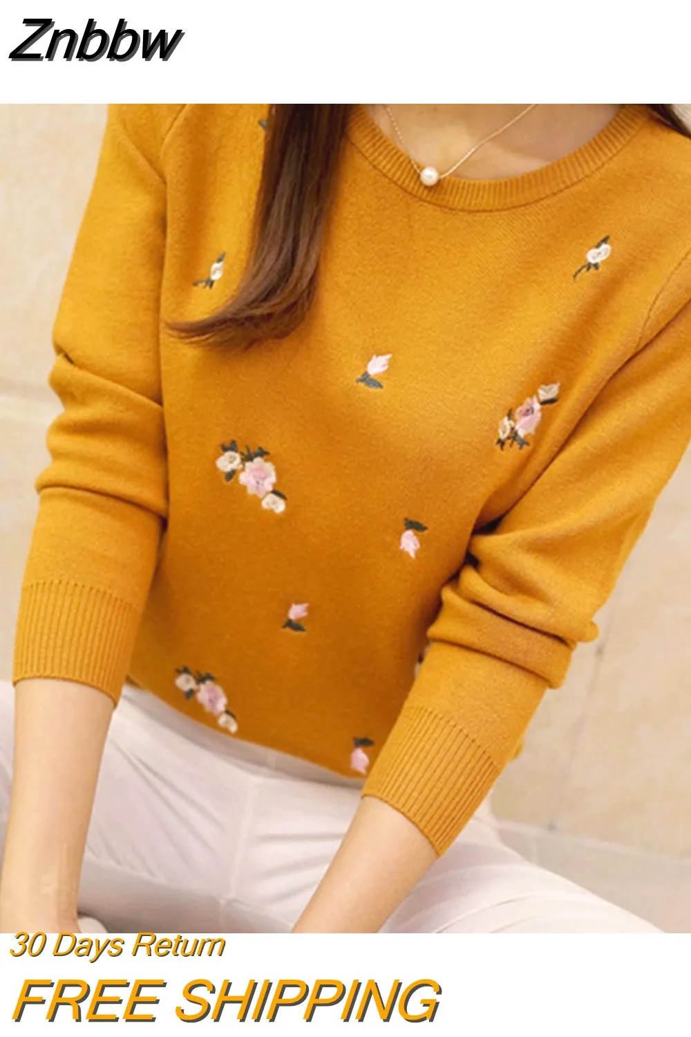 Znbbw Autumn Sweater Women Embroidery Knitted Winter Women Sweater And Pullover Female Tricot Jersey Jumper Pull Femme - Image 10