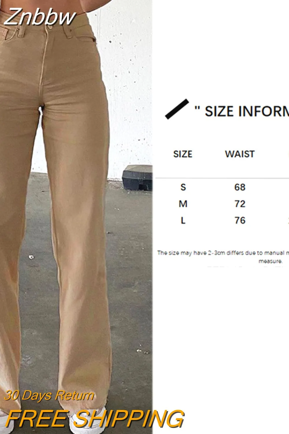 Znbbw Women Y2K Cargo Pants Khaki Loose Streetwear Vintage Low Waist Casual Straight Trousers Sexy Retro Loose Pockets Baggy Pants - Image 15