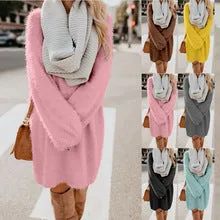 Znbbw Autumn / Winter Ebaywish Fashionable Women's Dress With Long Sleeves, Round Neck And Loose Plush Dress - Image 19