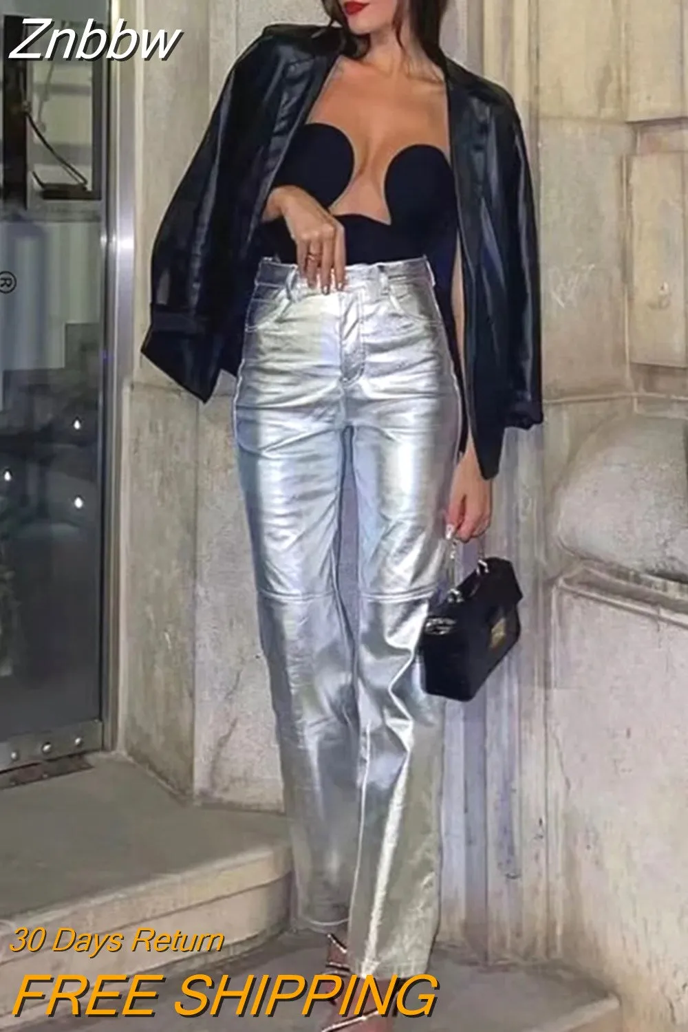 Znbbw Women Pants Loose Thick Warm High Waist Hanging Feeling Wide Leg Trousers Female Ladies Autumn Winter Pant