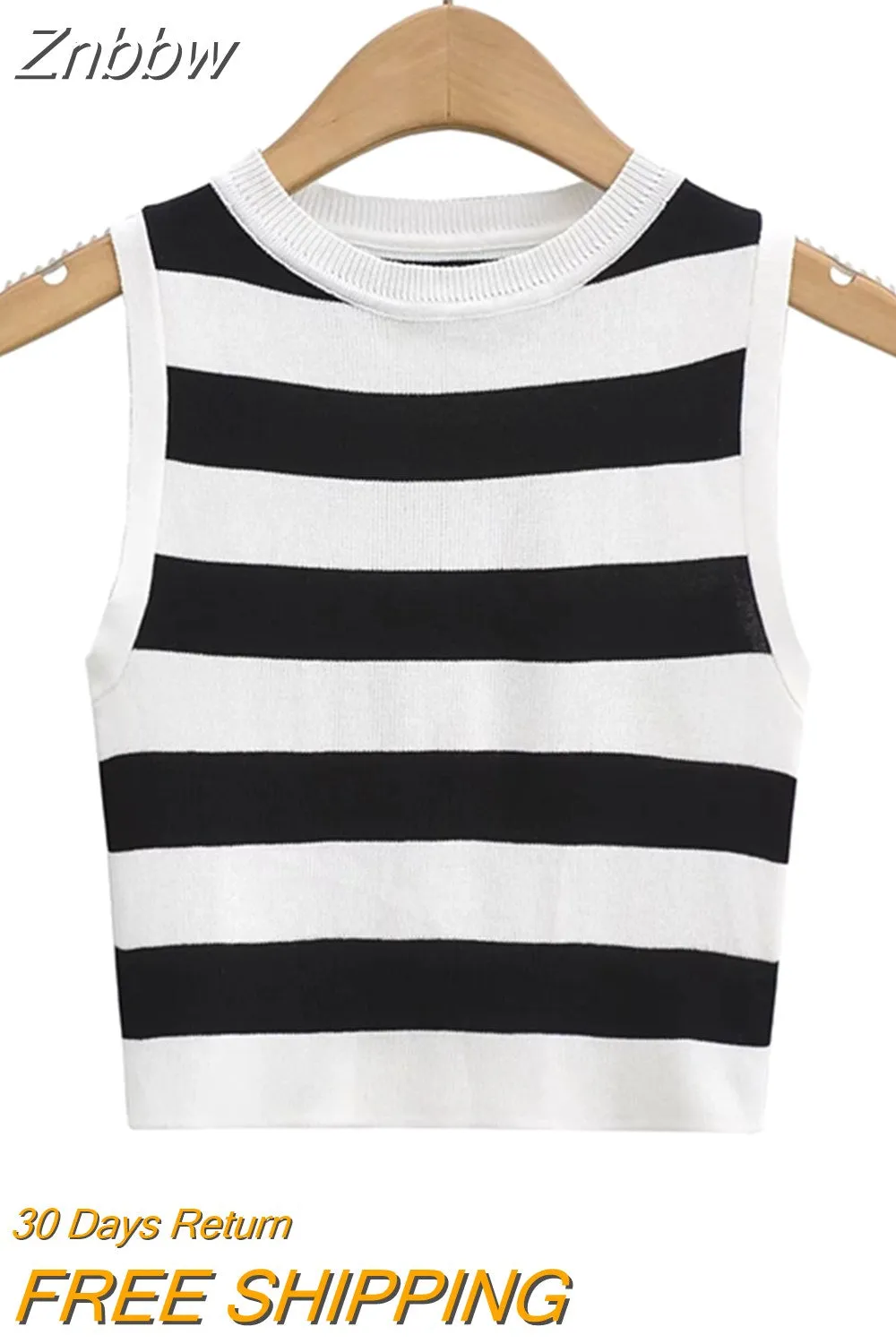 Znbbw Women Off Shoulder Tank Top Summer Knit Ribbed O Neck Sleeveless Skinny Vests 2023 Sexy Solid Basic Tops 202304 - Image 5