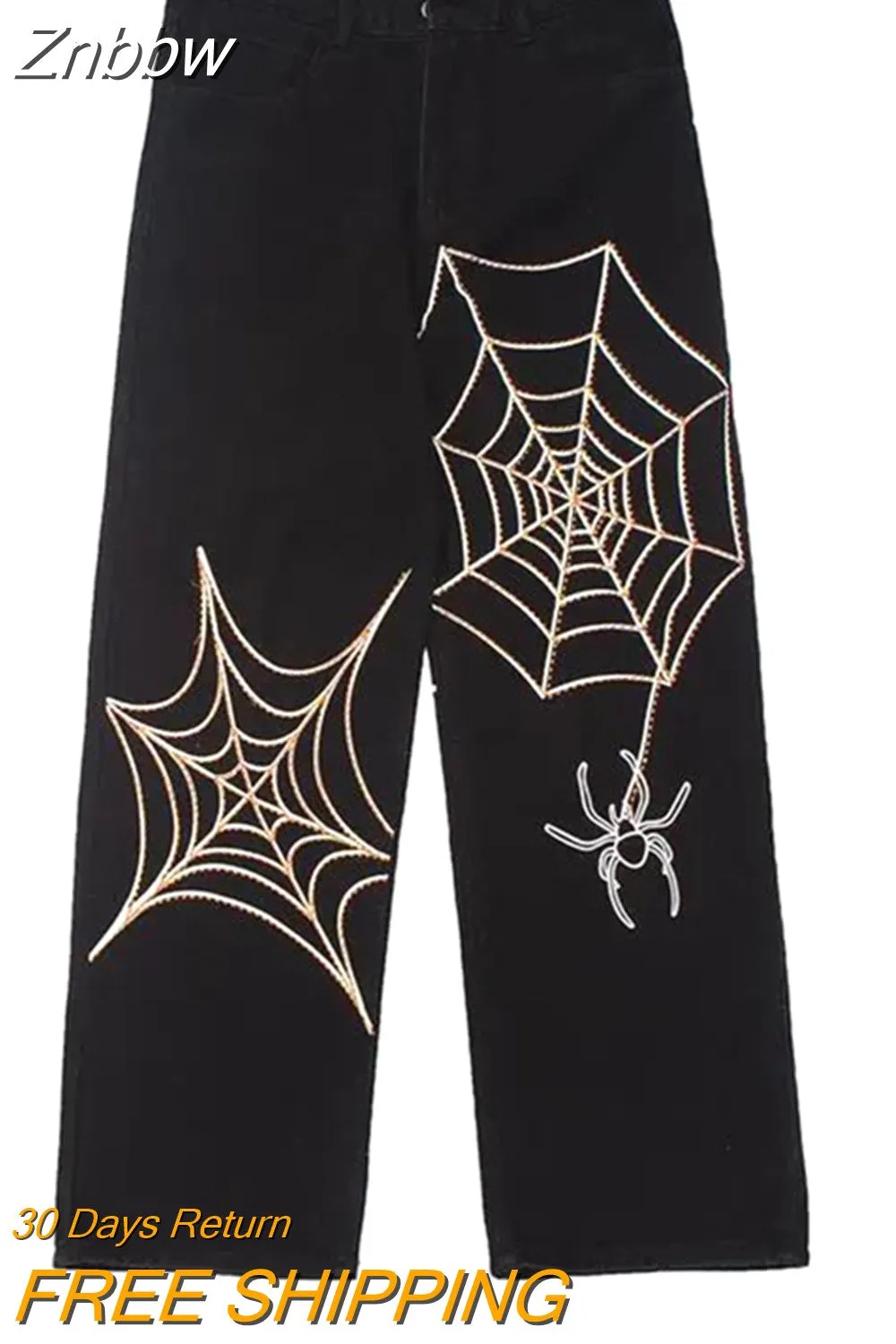 Znbbw Y2k Harajuku Men's Hoodie Halloween Hot Drill Spider Web Print Korean Sweatshirt Y2K Gothic Vintage Sweatshirt Men's Winter - Image 14