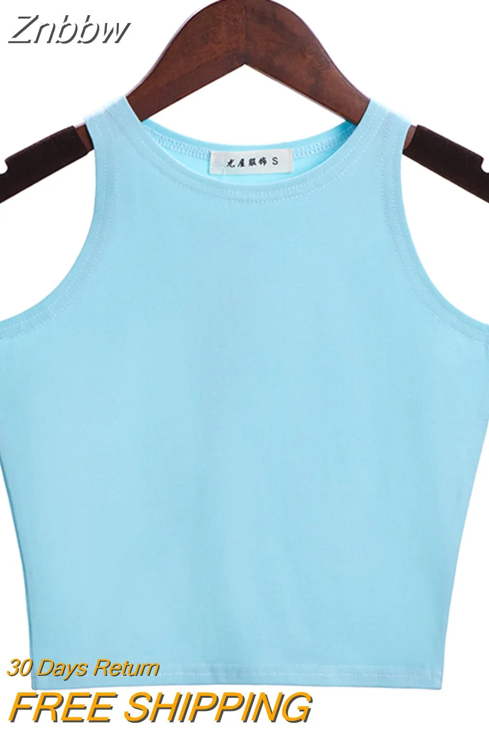 Znbbw 2023 New Women Sexy Cotton Crop Top Crop Bustier Multicolor Sleeveless Cropped Blusas Vest Tank Top Camisole 14 Colors - Image 4