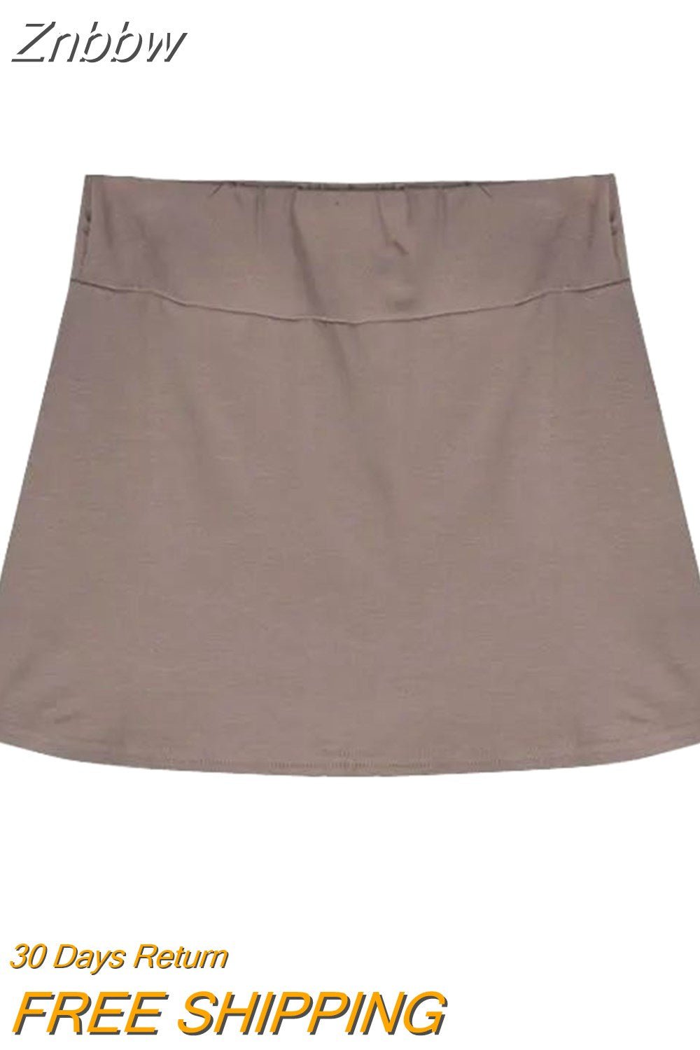 Znbbw women's fashion mini skirt y2k dark casual short skirt Cute irregular split casual simple high waist elastic sports skirt - Image 2