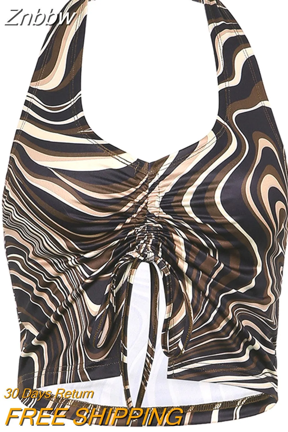 Znbbw Style Sexy Vintage Strappy Y2K Halter Crop Top Women Summer 90s Backless Cami Tops Tees Ladies Fashion Fitness Camisole Party - Image 10