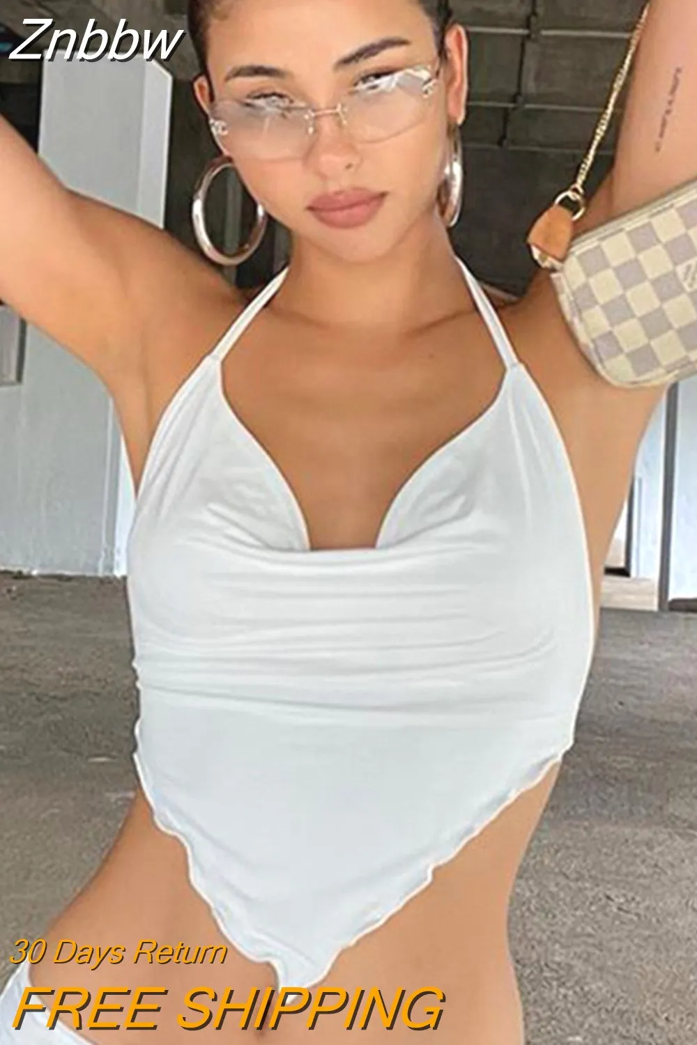 Znbbw Women Harajuku Open Back T-Shirt Long Sleeve Top Cropped Hollow Out Sexy Tshirt Bandage Backless Slim Bodycon Streetwear Knitted - Image 6