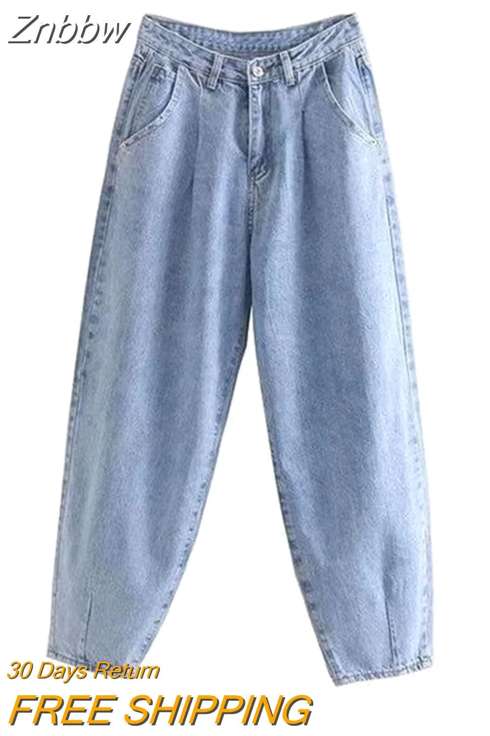 Znbbw ZBZA Spring Summer Woman High Waist Jeans For Women Denim Harem Pant Women Jeans Loose Trousers Vaqueros Mujer - Image 3