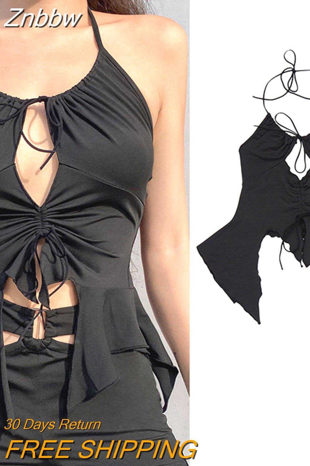 Znbbw Harajuku Mesh Sleeveless Crop Tops Women Summer Sexy Camisoles Y2k Aesthetics Vintage Cropped Corset Tanks Tops 90s Clothes - Image 11