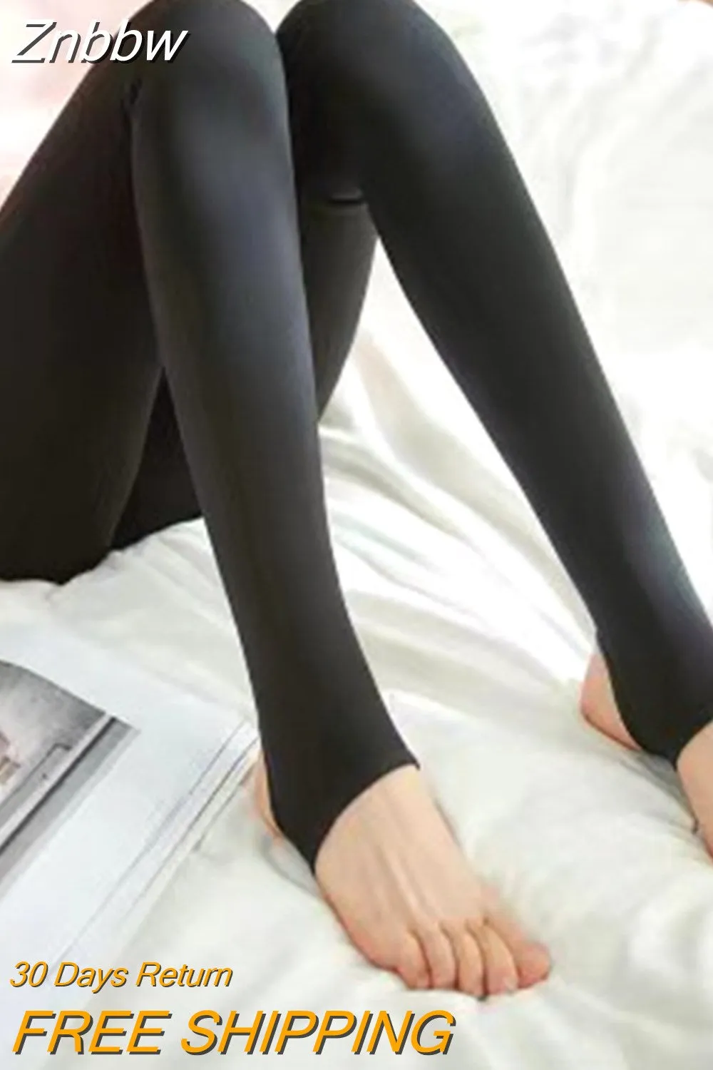 Znbbw Women Thermal Leggings Elastic High Waist Winter Pantyhose Translucent Plush Sock Pants Fleece Lined Tights Sexy Skin Legging - Image 10