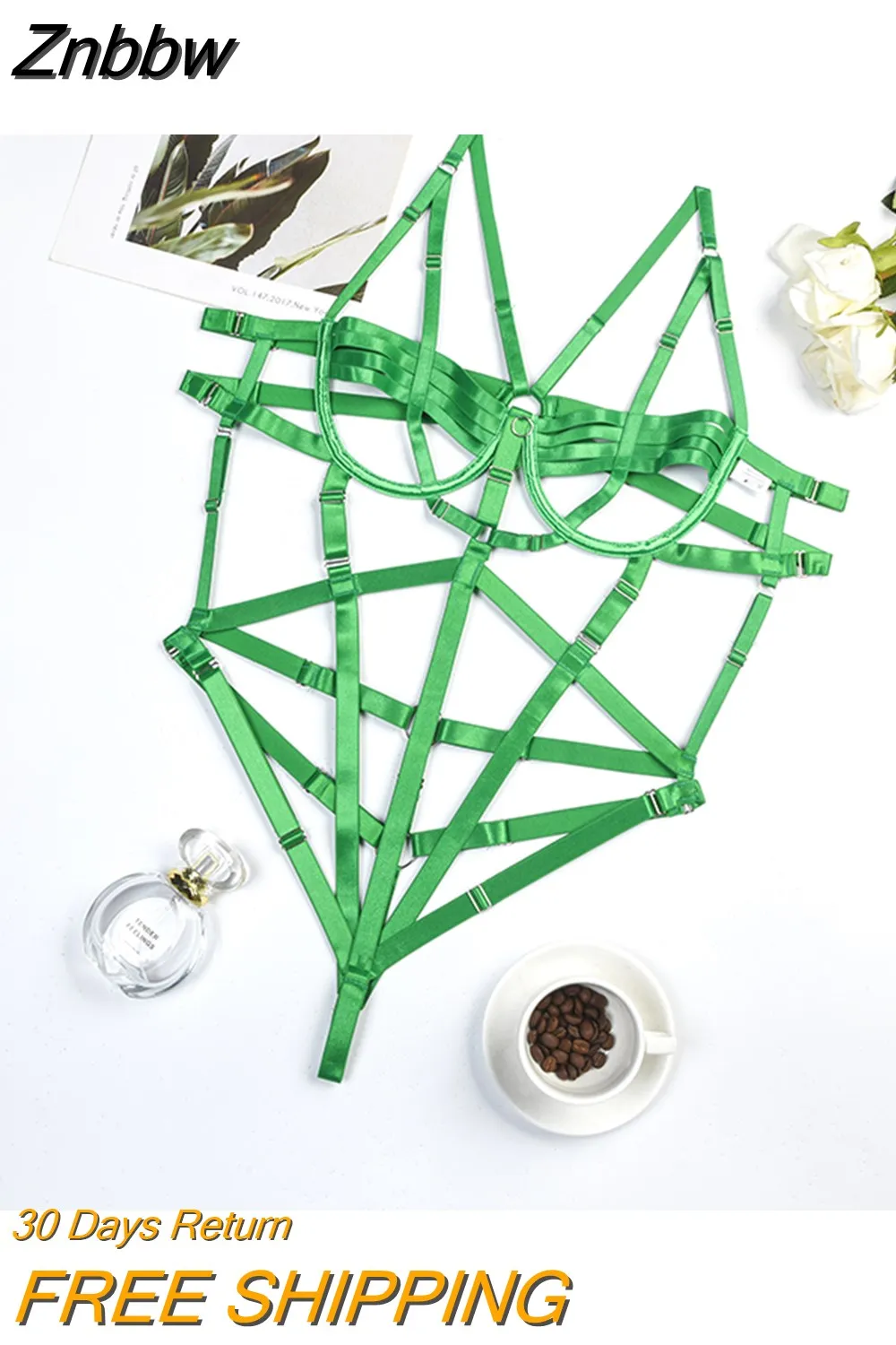 Znbbw Bandage Bodysuit Hollow Out Naked Sexy?Porn Underwear Women Body Uncensored One-Pieces Sissy Exotic Costumes Teddy - Image 3